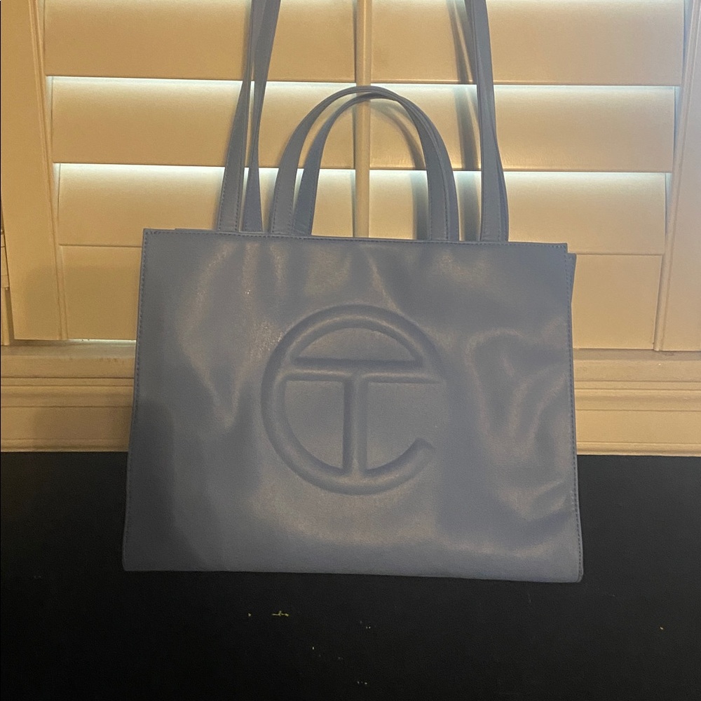 Telfar cerulean. Blue Tote Guc comes with dust cloth SIZ 15/11 - Picture 8 of 14